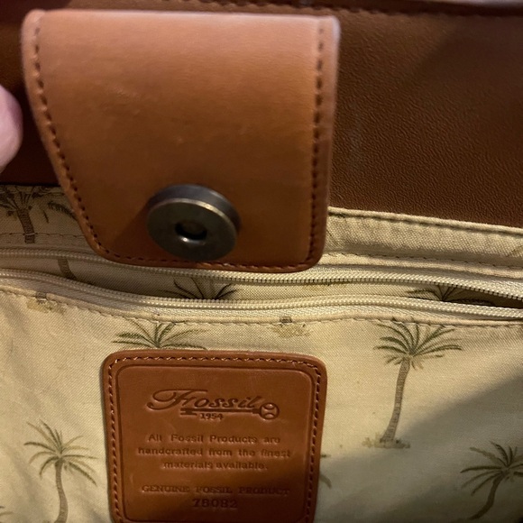 Vintage Fossil basket weave wooden handle handbag. - Picture 4 of 4